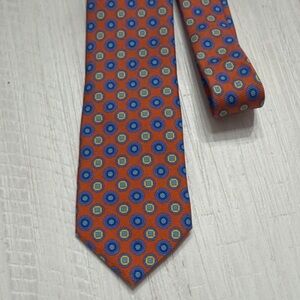 Ted Baker London Orange and Blue Patterned Tie